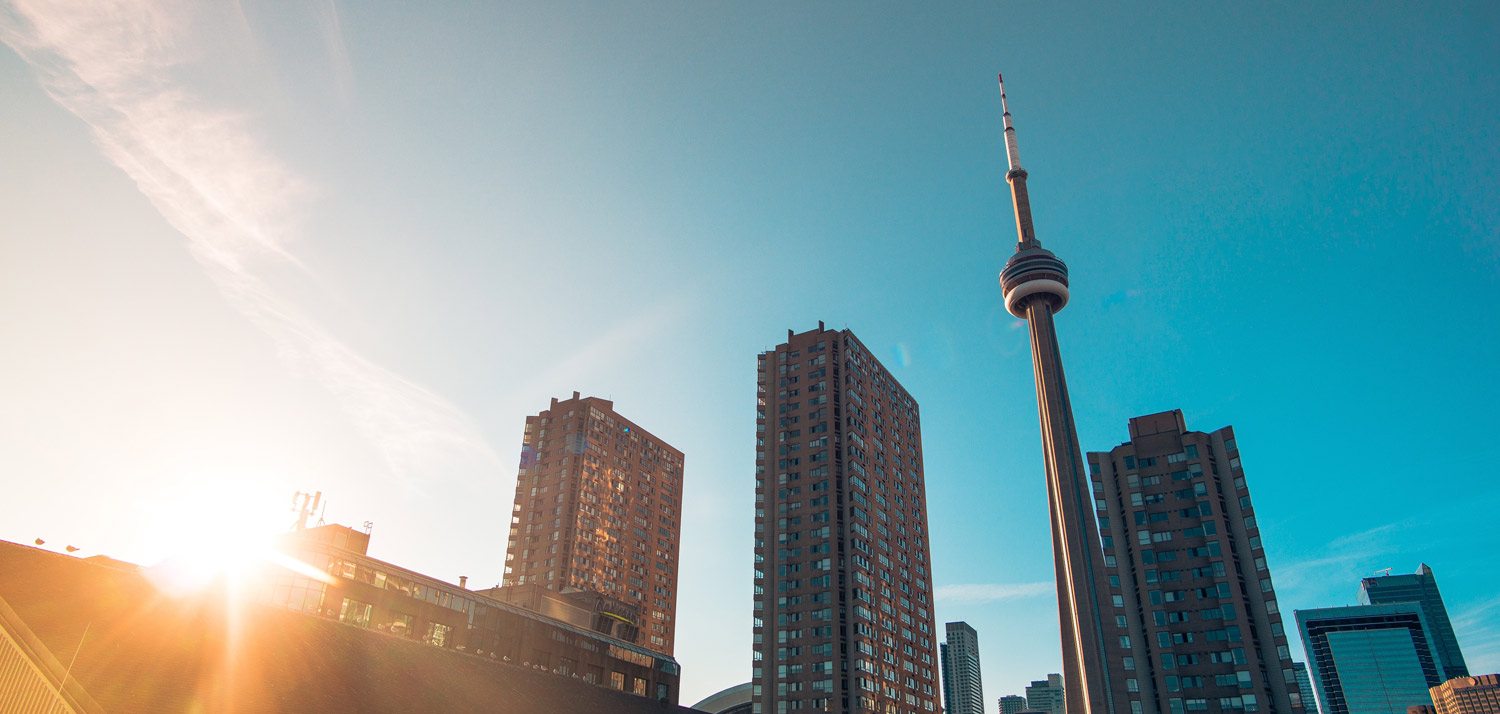 downtown view of Toronto and the CT Tower
